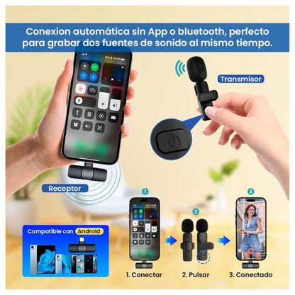 Micrófono Inalámbrico Solapa USB Tipo C